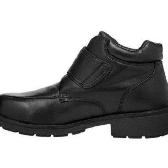 New Men's Propet RODNEY black leather strap boot - Picture 4 of 7